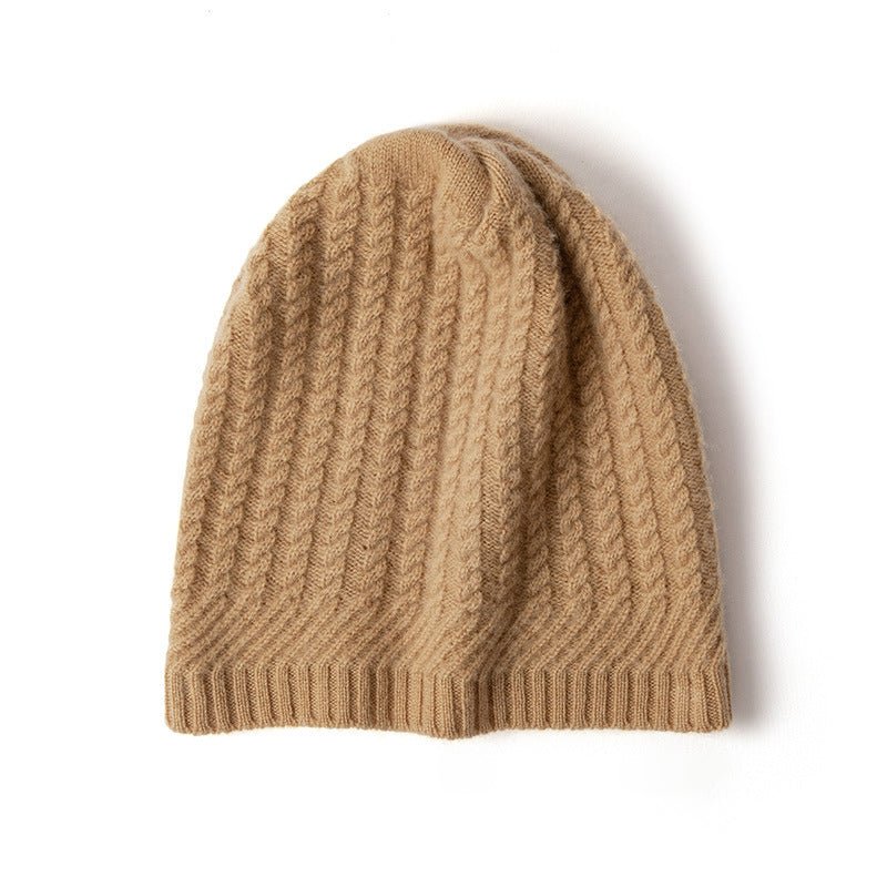 100% Cashmere Beanie Hat Luxury Lightweight Cashmere Cap for Winter
