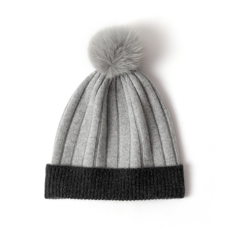 100% Cashmere Beanie Hat Luxury Cashmere Cap for Winter