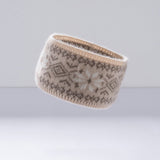 100% Cashmere Winter Knit Headband for Women