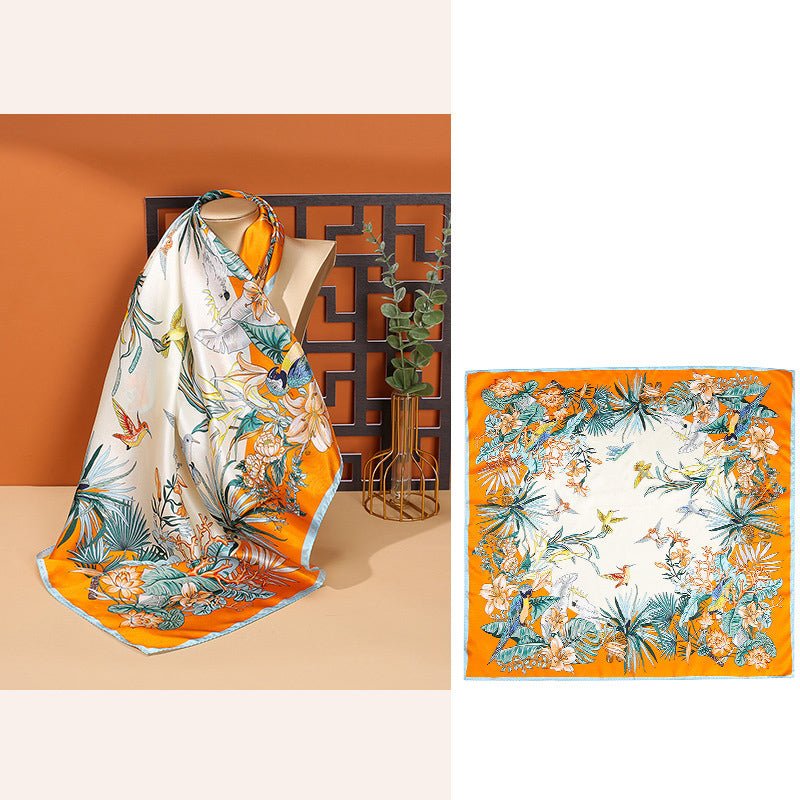 100% Pure Mulberry Silk Square Head Scarf For Women