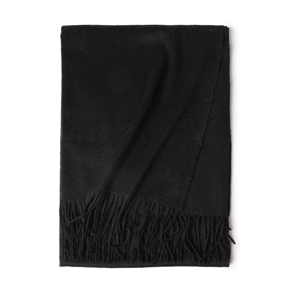 Womens Cashmere Shawl And Wraps Large Cashmere Scarf With Fringe Black XL