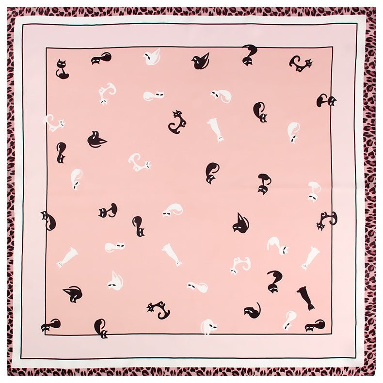 21''x21'' Womens Silk Chic Printed Square Silk Scarf