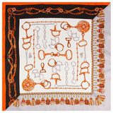 21''x21'' Womens Silk Chic Printed Square Silk Scarf