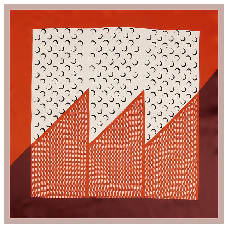 21''x21'' Womens Silk Chic Printed Square Silk Scarf