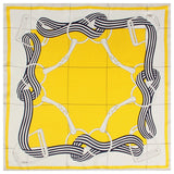 21''x21'' Womens Silk Chic Printed Square Silk Scarf