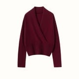 Womens Cashmere Sweater V Neck Cashmere Knit Pullover Cashmere Wrap