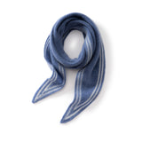 Womens Striped Cashmere Triangle Scarf Soft Knit Cashmere Neck Scarf