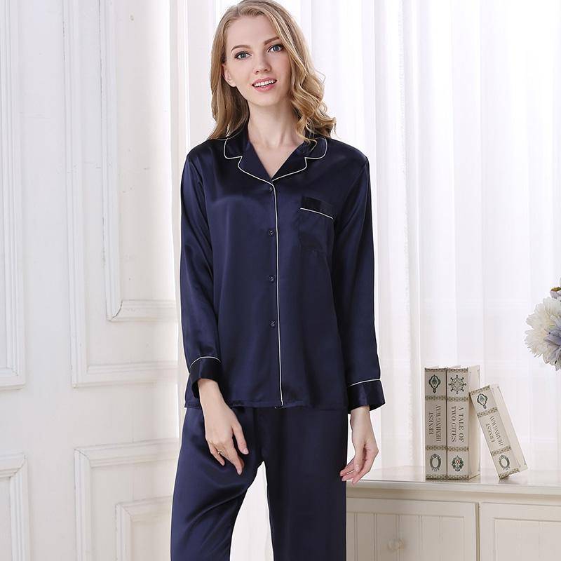 Silk Pajamas Long Mulberry Silk Two - piece Silk Pyjamas Set