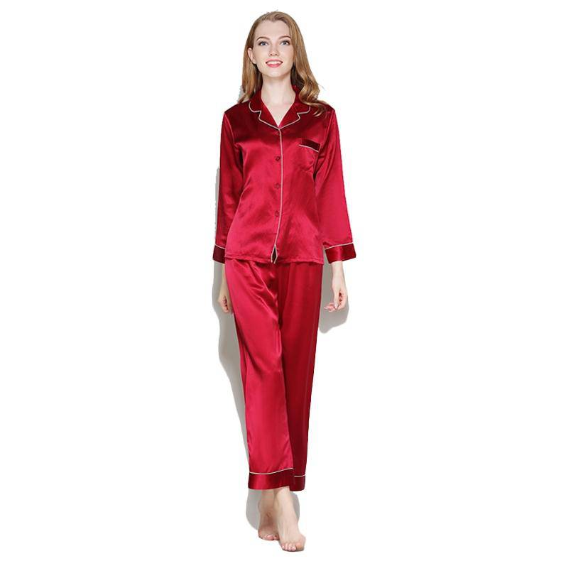 Silk Pajamas Long Mulberry Silk Two - piece Silk Pyjamas Set