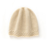 Braided Edge Pure Cashmere Beanie Hat Cashmere Winter Hat