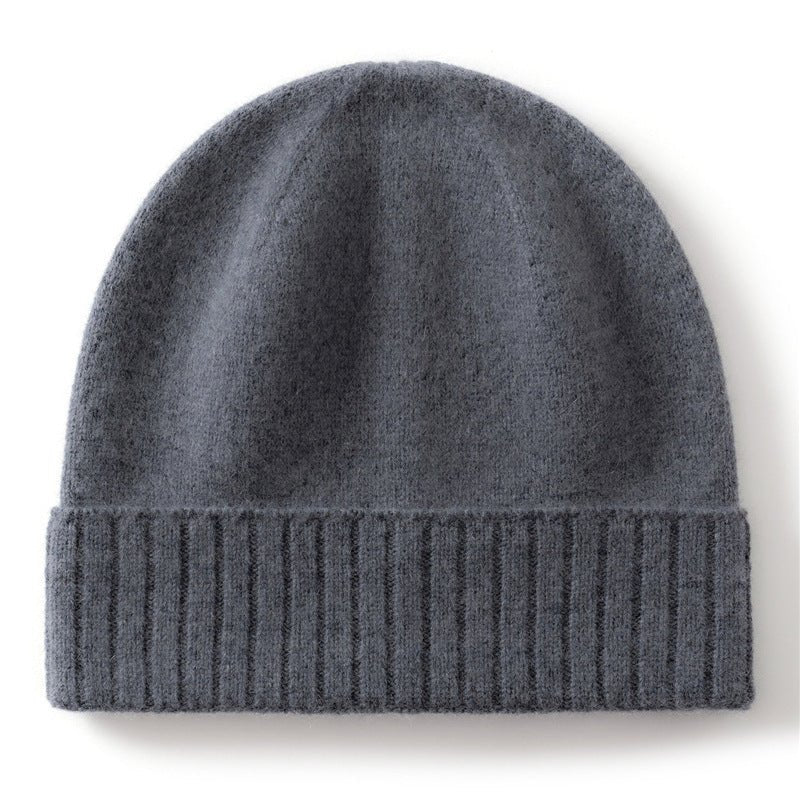 Cashmere Beanie Ribbed Cuff Winter Pure Cashmere Knit Cap Cashmere Hat