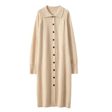 Cashmere Button Down Cardigan Dress Long Cashmere Sweater Dress