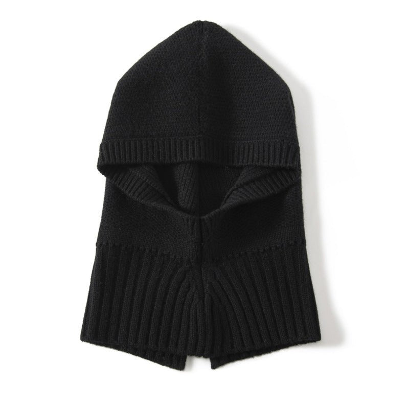 Cashmere Knit Hooded Scarf Cashmere Balaclava Cashmere Hood with Neck Cover