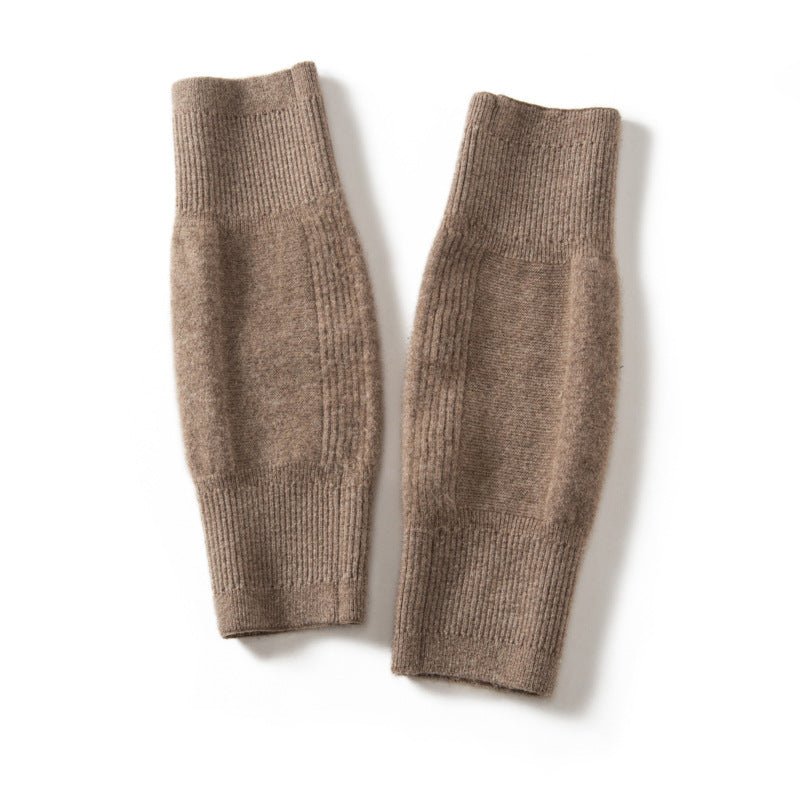 Cashmere Knit Leg Warmers Ribbed Cuff Cashmere Knee Pads