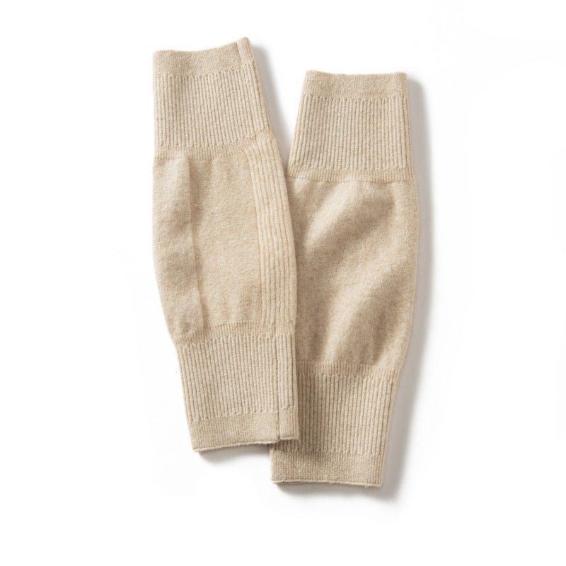 Cashmere Knit Leg Warmers Ribbed Cuff Cashmere Knee Pads