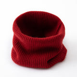 Cashmere Ribbed Neck Scarf Lightweight Solid Cashmere Neck Gaiter for Fall Winter