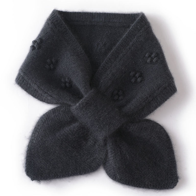 Cashmere Scarf for Women Crochet Cashmere Knitted Neckerchief Fall Winter