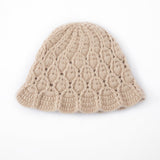 Chunky Cashmere Bucket Hat Cashmere Hat Flared Brim Cashmere Cloche Hat