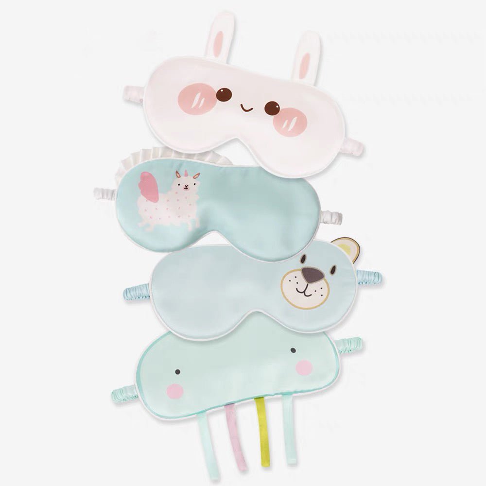 Cute Kids Silk Eye Mask Cartoon Animal and Fruit Designs Silk Sleep Mask