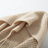 Diamond Knit Pure Cashmere Scarf Unisex Cashmere Shawl and Wrap
