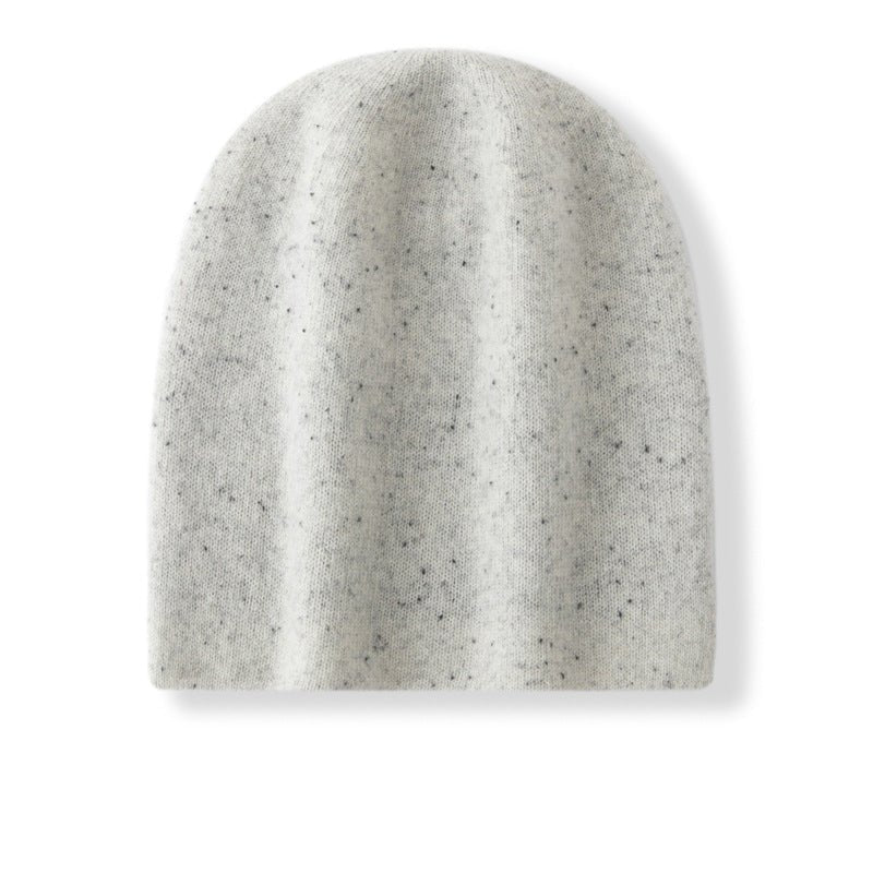 Double - Layer Cashmere Speckled Beanie Thickened Cashmere Winter Hat
