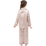 Girls Silk Pajama Set Long Unisex Silk Pajamas For Kids