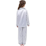 Girls Silk Pajama Set Long Unisex Silk Pajamas For Kids