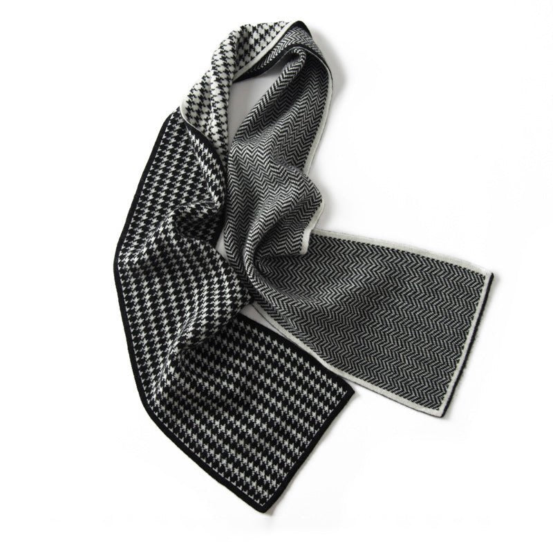 Houndstooth Cashmere Scarf Classic Soft Winter Cashmere Scarves 3 Colors