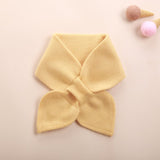 Kids Colorful Knit Cashmere Scarf Bow Knot Cashmere Neck Warmer