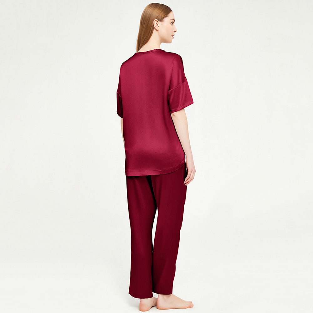 Loose silk pajamas set 100% Mulberry soft comfy Silk sleepwear