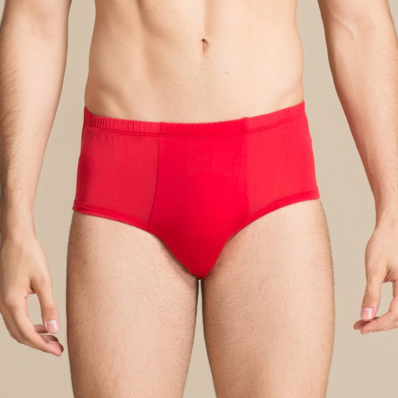 Men Silk Briefs Comfortable Breathable Silk Triangle Boxer