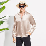 Men's Silk Button - Down Shirt Silk Casual Silk Dress Shirts