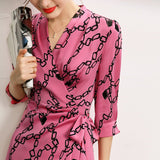 Popular Women's Silk Floral Dress 100% Pure Mulberry Silk Chic Dresses