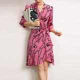 Popular Women's Silk Floral Dress 100% Pure Mulberry Silk Chic Dresses