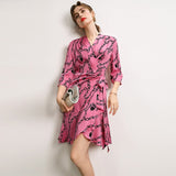 Popular Women's Silk Floral Dress 100% Pure Mulberry Silk Chic Dresses