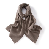Ribbed Cashmere Scarf for Men and Women Cashmere Knit Wrap for Cold Weather