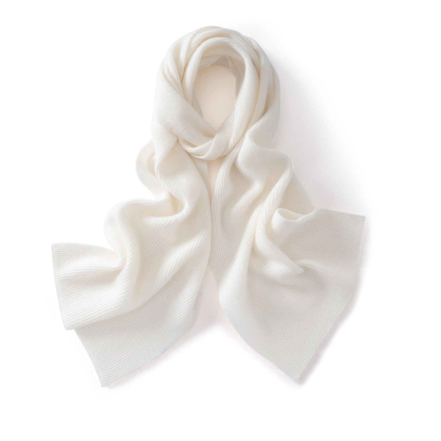 Ribbed Cashmere Scarf for Men and Women Cashmere Knit Wrap for Cold Weather
