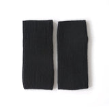 Ribbed Pure Cashmere Knit Headband Half - finger gloves Cashmere Gloves
