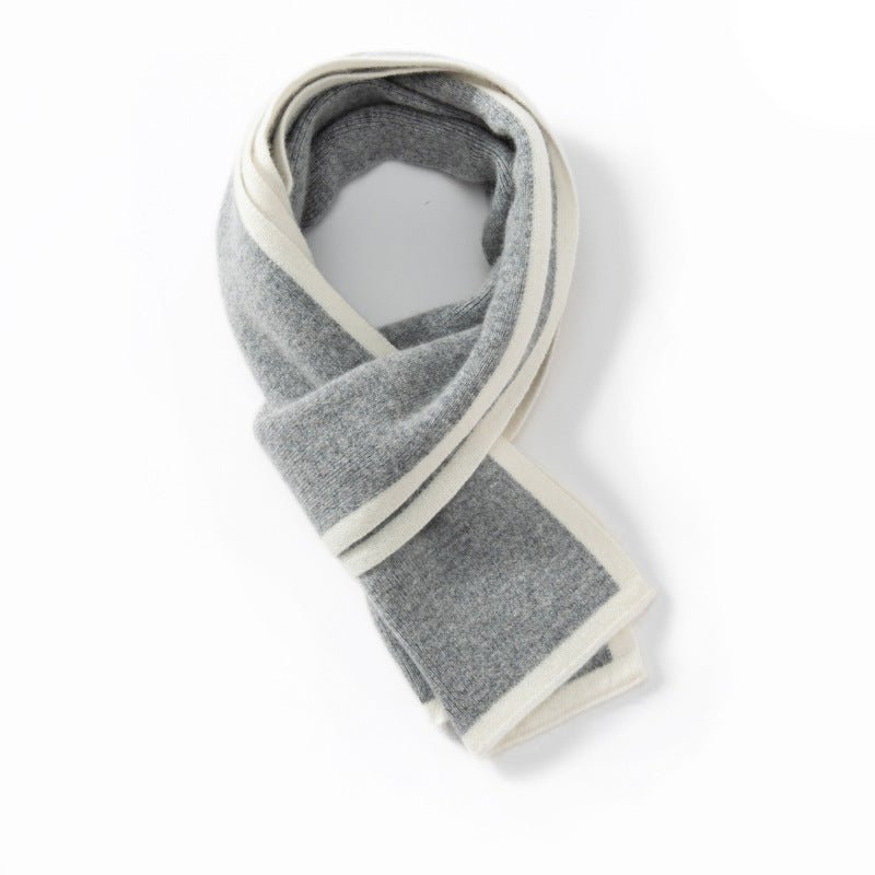 Short Cashmere Scarf for Kids and Women Cashmere Neck Warmer Mixed Colors