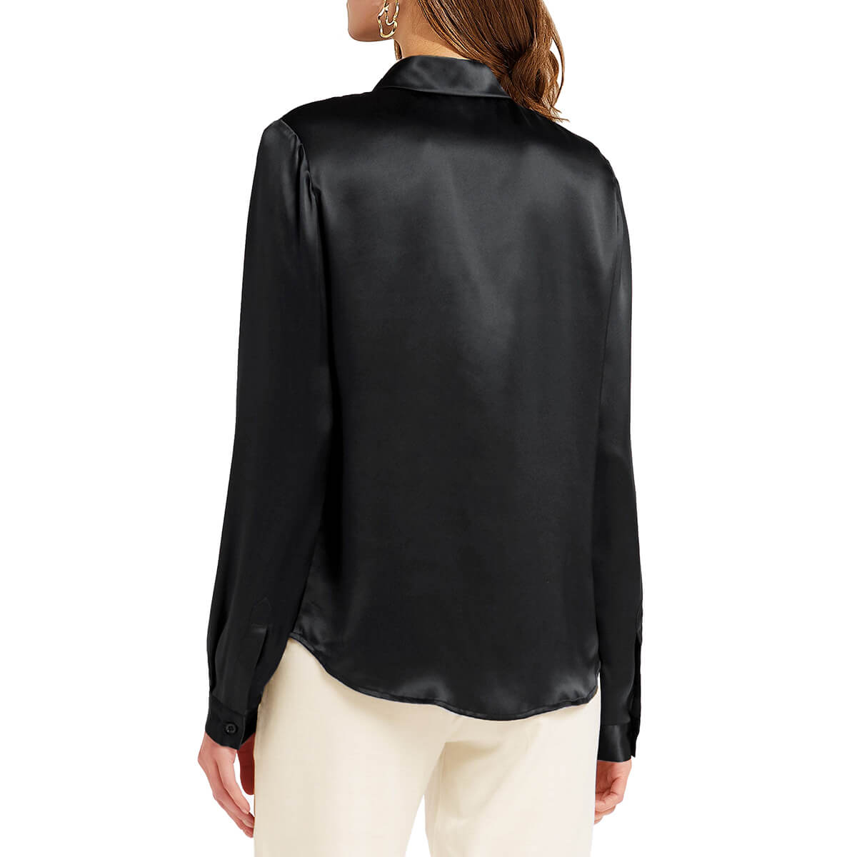 Silk Blouses For Women Long Sleeve Silk Button Shirts