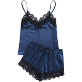 Lace Silk Camisole Set 100% Mulberry Silk Cami Sleep Set