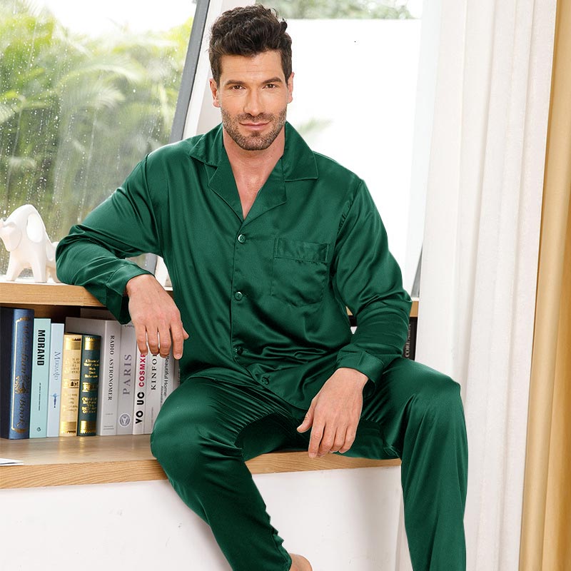 Silk Pajamas for Men 100% Real Silk Pajamas Set