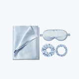 Silk Travel Essential Set 4 PCS Silk Pillowcase Scrunchy And Eyemask