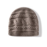 Warm Cashmere Knit Hat Cable Cloche Cashmere Beanie Rib Edge