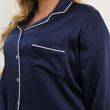 Women Plus Size Silk Pajamas 100% Silk Two Piece Pjs
