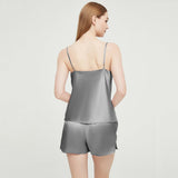 Women Silk Cami Set 100% Cowl Neck Silk Camisole Set