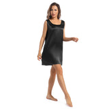 Women's 100% Silk Nightgown Wide Straps Silk Nightdress