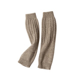 Womens Cashmere Arm Warmers Fingerless Knit Mittens Soft Cashmere Gloves Fall Winter