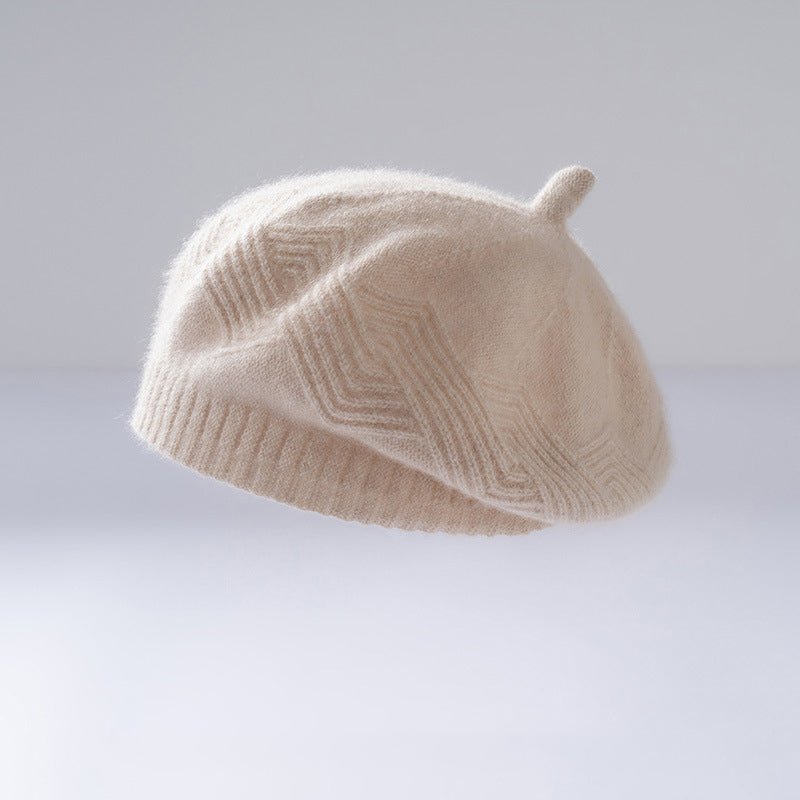 Womens Cashmere Beret Soft Knit French Cashmere Painter Hat