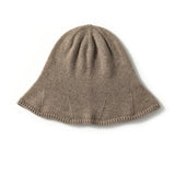 Womens Cashmere Bucket Hat for Fall Winter Cashmere Knitted Hat Head Warmer